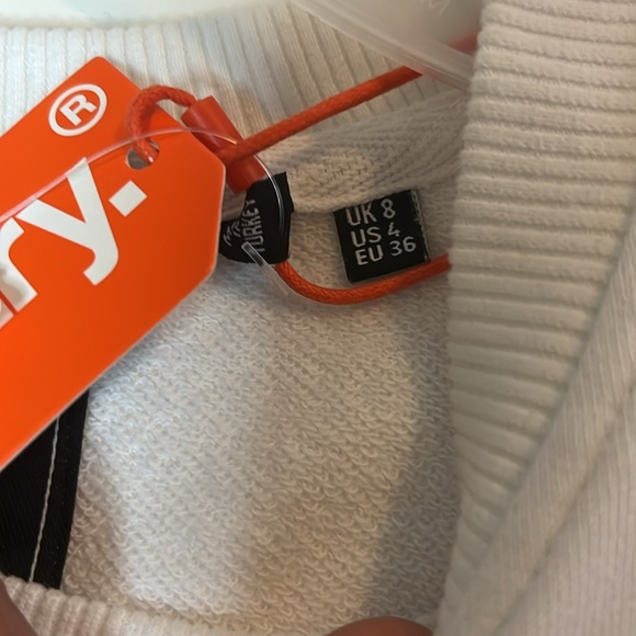 NWT Super dry sweatshirt crew neck for woman size US 4 white - Picture 7 of 10